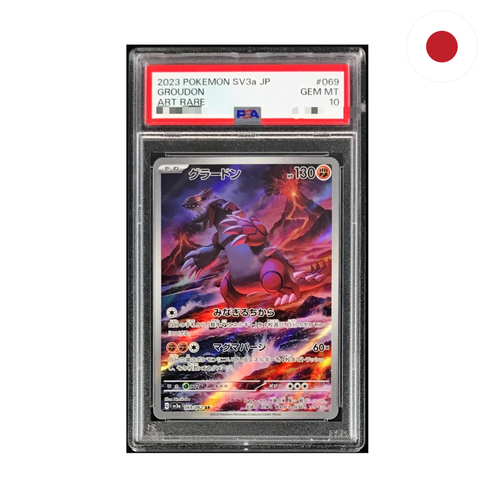 Pokemon - Groudon (sv3a 069) JP PSA10 (Differenzbesteuert)